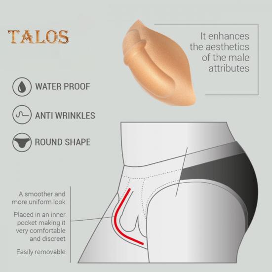 Мужское нижнее белье Push Up Cup Pad Fuller Look Нижнее белье Pouch Bulge Enlarge Губка Pad для плавок Повседневная одежда Спортивные мужские боксеры Bulge Enhancement