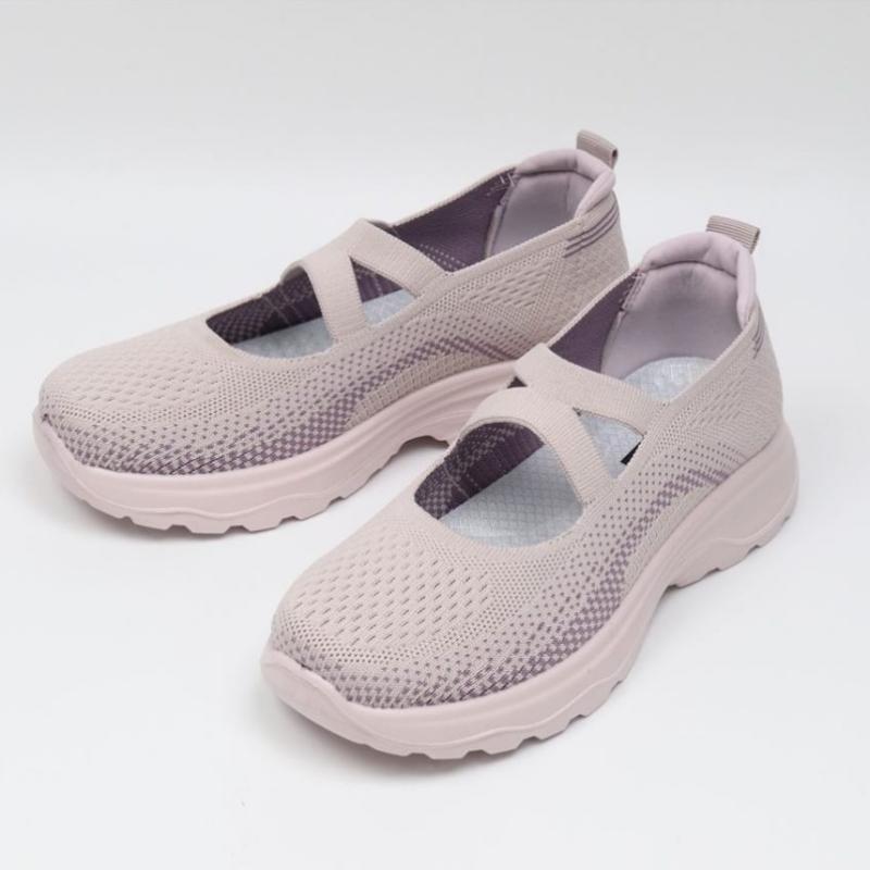 Melting Brown Women Knit Sneakers Slip On