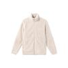 Uniqlo Однотонная флисовая куртка на молнии с воротником-стойкой, унисекс, цвет вне белого 460329-01