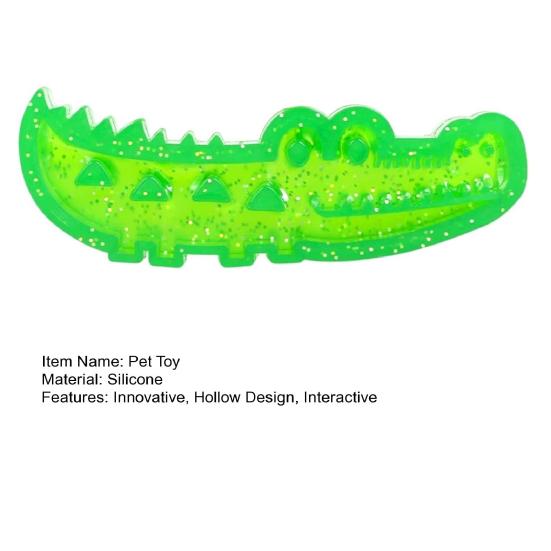 Игрушка для собак Crocodile Slow Feeder Силиконовая кормушка-пазл со скрытыми слотами для лакомств Игрушка для игр на открытом воздухе для больших и маленьких собак