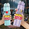 1PC Most Likely To Rule Headstart 750ml Color Plastic Sports Water Bottle Leakproof Flip Straw Lid Suitable for Sports Office Home Use