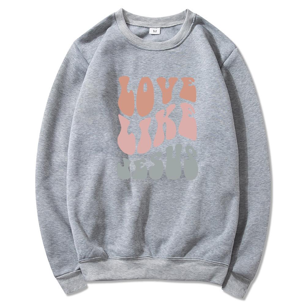 Христианская толстовка унисекс «Любовь как Иисус», толстовка с христианскими библейскими стихами, религиозный свитер, модные толстовки с круглым вырезом «Вера вместо страха»