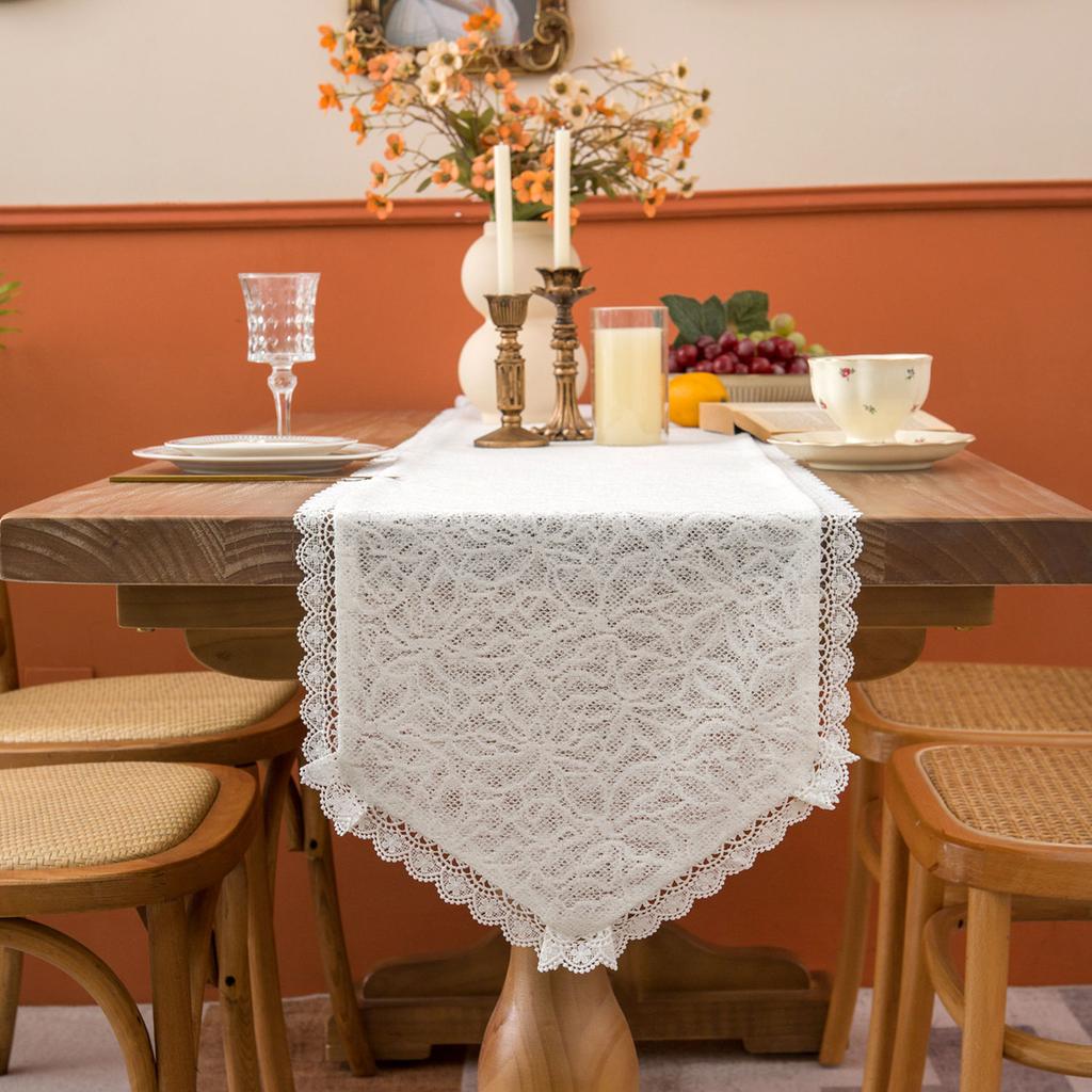 Кружевной кружевной флаг для стола Чехол для коврика на стол Ткань для полотенца Чехол для сундука Ткань для журнального столика Скатерть Простая ткань