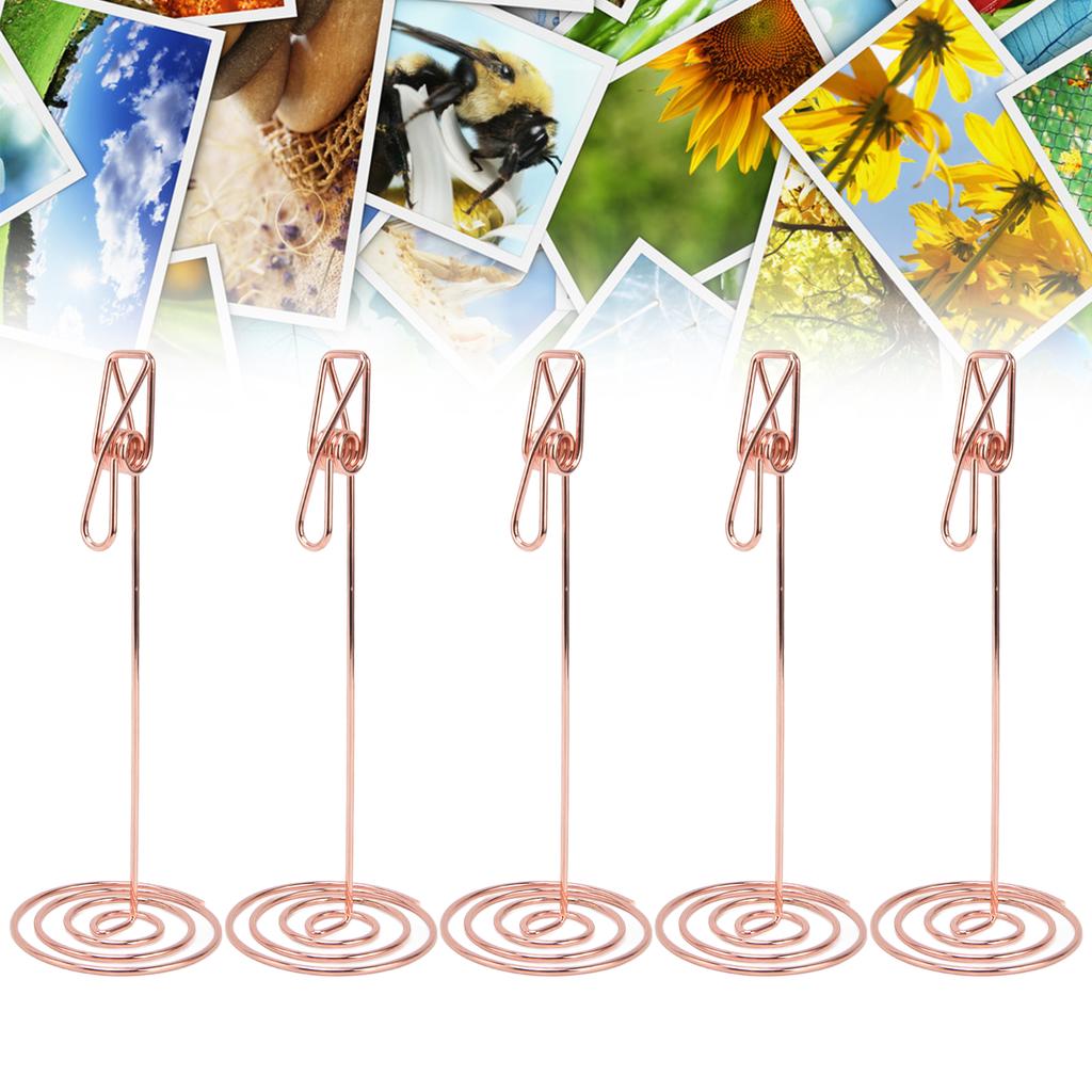 5 шт. держатель для карточек золото уникальный дизайн металл анти окисление многоцелевой стол нумб