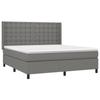 Maison Exclusive - Sommier à lattes de lit matelas LED Gris foncé 160x200 cm Tissu