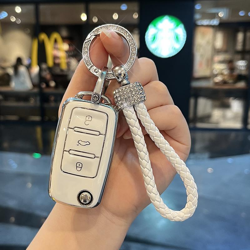 TPU Car Key Case Cover Shell For VW Volkswagen MK7 Golf 7 Passat Tiguan MK2 For SEAT Ateca Leon FR 2 Ibiza For Skoda Octavia A7