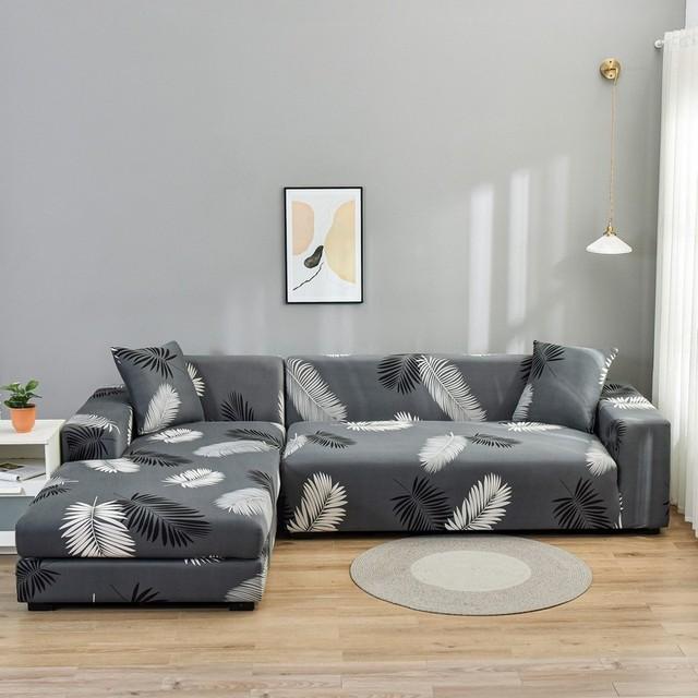 Elastic Sofa Covers for Living Room Stretch Slipcovers Sectional Couch Cover L Shape Corner Armchair Cover 1 /2 /3 /4 Seater 1pc