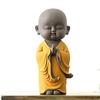 New Namaste Buddha Monk Statue For Home Decor 25 Cm Showpiece Small Cute Laughing Budha Idol For Living Room