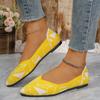 Женские балетки Новые весенне-осенние плоские лоферы Модные повседневные туфли с острым носком для женщин Вязаные эластичные удобные кроссовки Женские