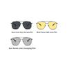 Polarized Sunglasses Men's High-end UV Protection Driving Yellow Lenses Sunglasses Anti-glare Square Fishing Glasses