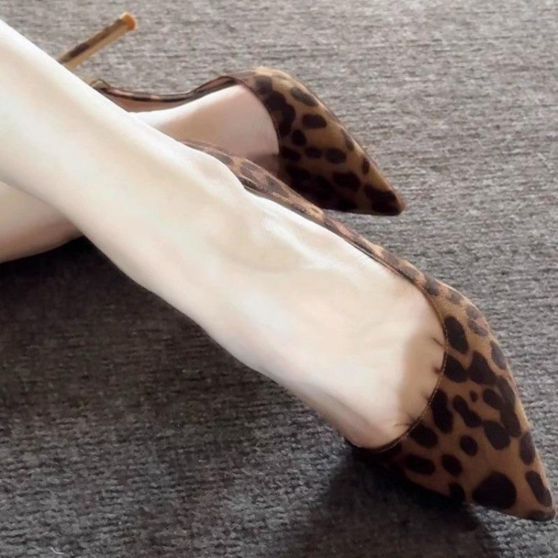 Fashion Autumn Sexy Leopard Women Shoes High Heels  Elegant Office Pumps Shoes Women Animal Print Pointed Toe Luxury Singles Shoes