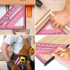 Woodworking Triangle Ruler Plastic Carpenter Square Precision Right Angle Measuring Ruler Clear Scale Square Protractor Tools