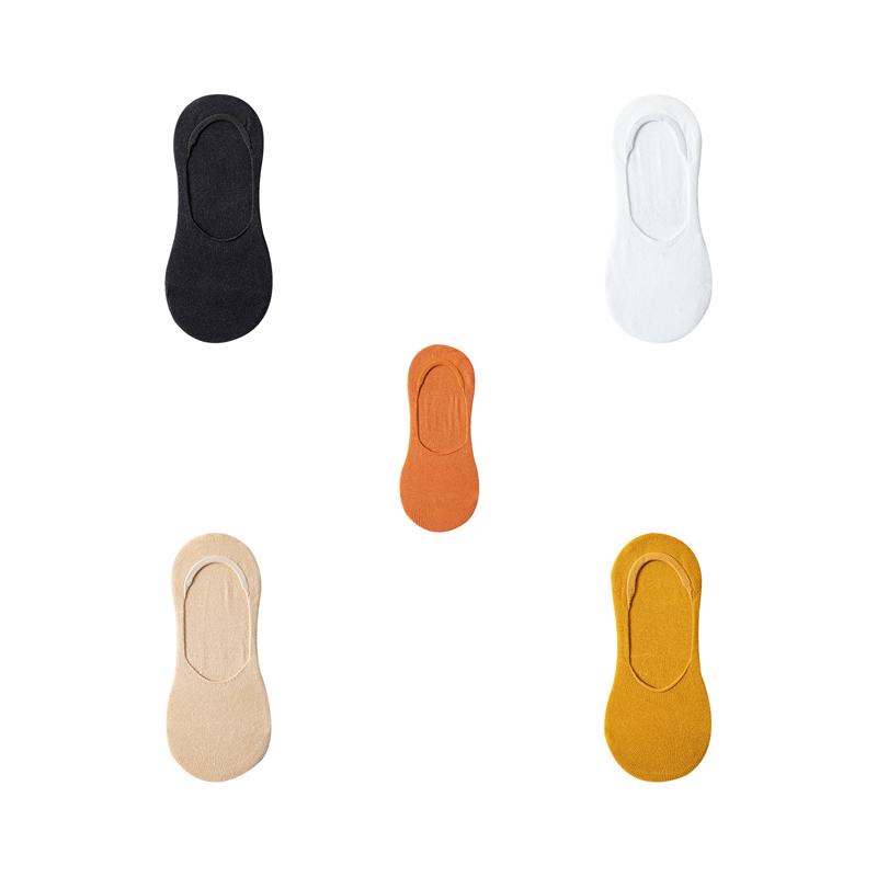 5 Pairs Women's Invisible Cotton Socks Summer Thin Shallow Pop-socks Breathable Sweat Absorbent Mesh Spring Boat Socks