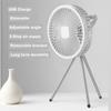 LED Fan with Light Modern USB Charging Desktop Portable Small Camping Fan Room Fan Three-level Wind Speed Adjustable