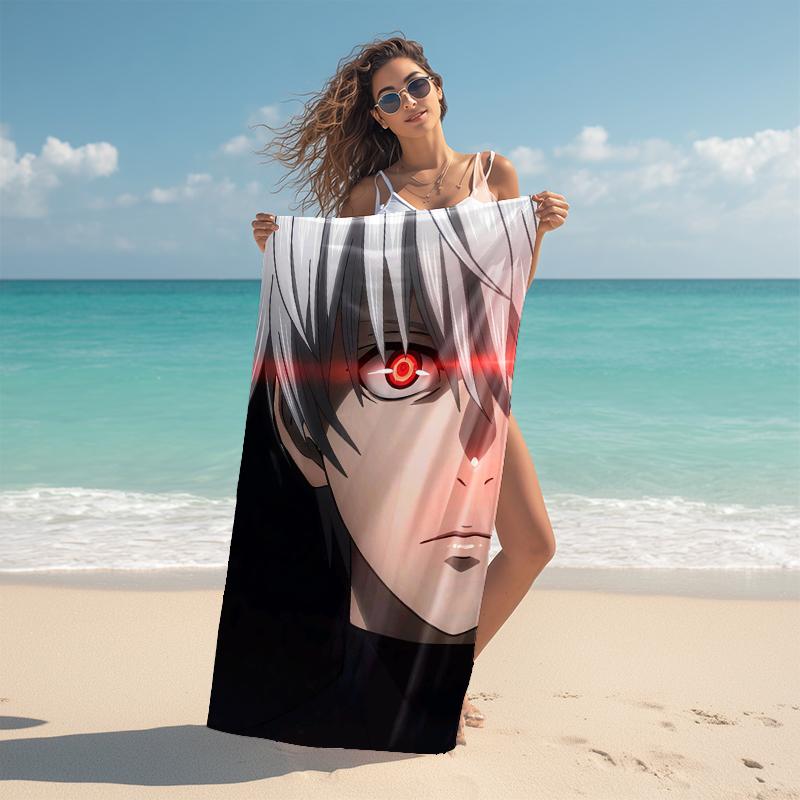 1Pc Tokyo Ghoul Artwork Beach Towel Microfiber Beach Towel Thin Absorbent For Beach Swimming Yoga Bath Sports 091757