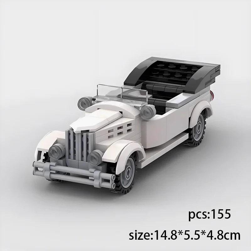 MOC convertible supercar vintage car model children's puzzle handmade creative small particle building block toy set gift