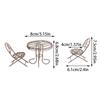 1/12 Dollhouse Simulation Metal Table Chair Model Dollhouse Living Room Furniture Decoration Mini Park Fairy Garden Ornaments