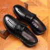 2024 Новые полые дышащие роскошные мужские повседневные деловые кожаные туфли высокого качества для банкета, свадебного платья, кожаные туфли