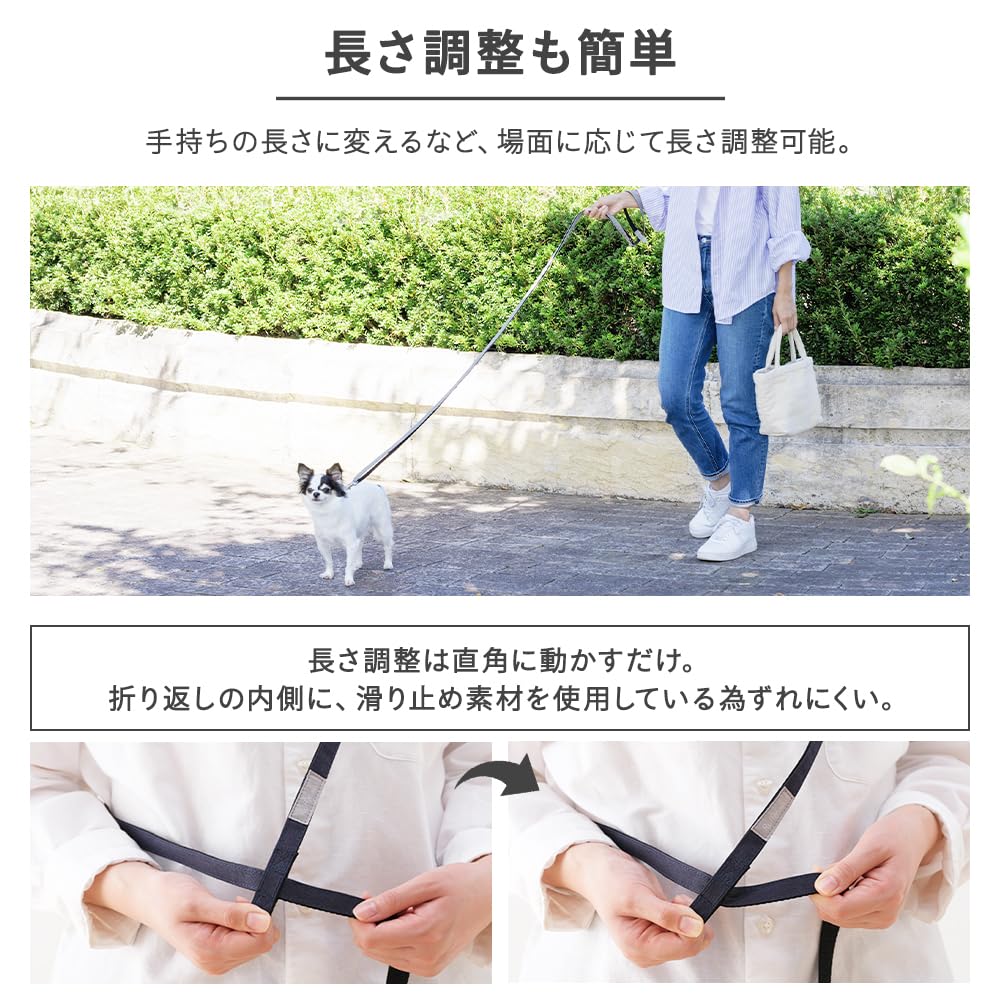 Телескопический поводок для собак Iris Ohyama с регулировкой длины, серый RFM-NLC32