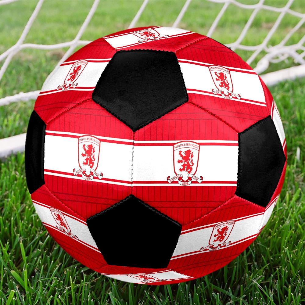 Middlesbrough FC Soccer Ball Colorful All Ages Machine Stitched PVC Competition Ready Durable High-Bounce.SIZE5