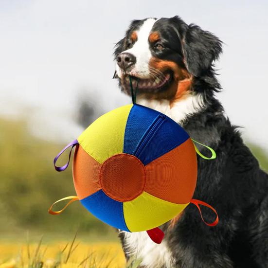Herding Ball for Dogs Calming Ball with Cover Handle Inflatable Training Ball for Large Breeds Small Medium Dogs Active Play Exercise