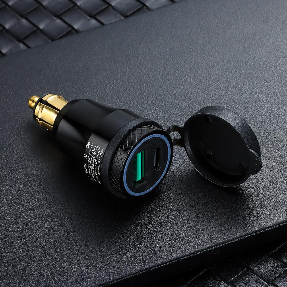 Vehicle Charging Universal For BMW Socket Ducati Car Charger QC3.0 USB Quick Charge Plug