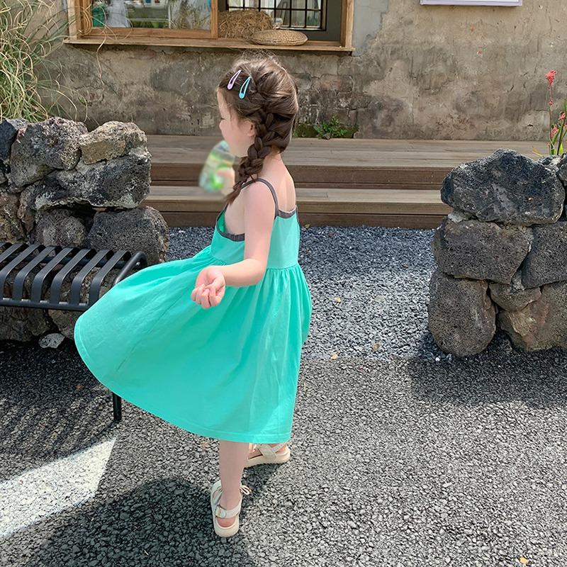 Платье с буквенным принтом для маленьких девочек Пляжные платья Праздничные платья