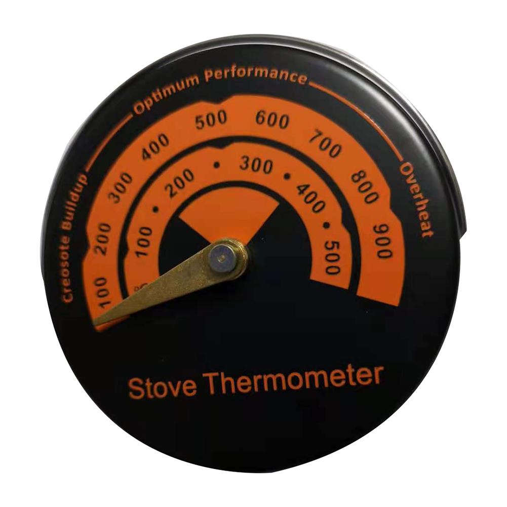 Fireplace Thermometer Temperature 0-500 100-900 63mm Aluminum Alloy Flue Pipe Measure Measure Flue Pipe Temperature