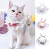 Pet Collar Lace Edge Breathable Vibrant Colors Pet Bibs Scarf Handcrafted Wreath