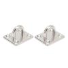 2Pcs Boat Square Pad Eye Stainless Steel Firm Durable Marine SS Pad Hardware for Yacht 70 X 70mm 2.8 X 2.8in