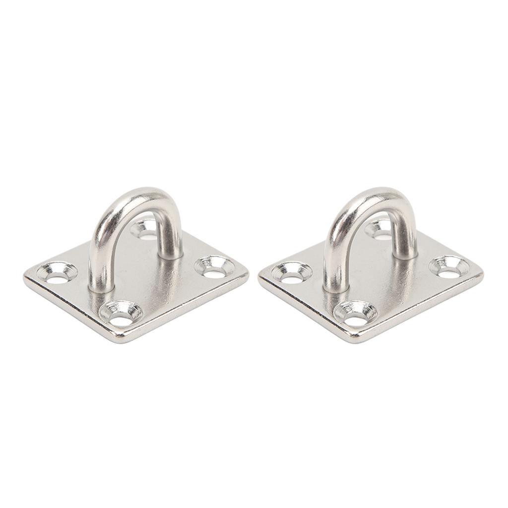 2Pcs Boat Square Pad Eye Stainless Steel Firm Durable Marine SS Pad Hardware for Yacht 70 X 70mm 2.8 X 2.8in