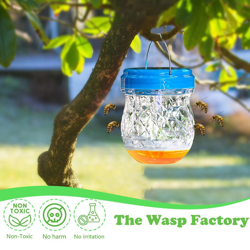 Traps Outdoor Hanging, Solar Bee Trap For Outside, HornetTraps, BeeWasp Catcher Outside Garden
