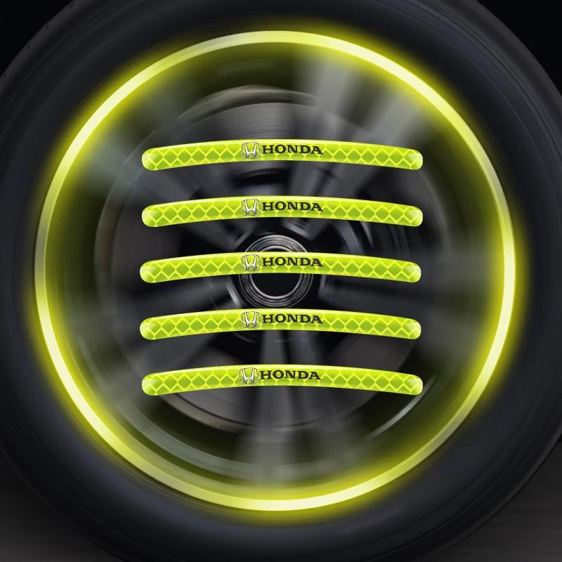 Reflective Strips Car Motorcycle Wheel Hub Stickers Car Styling Decal Sticker For Honda CBR300RR CBR600RR CBR1000RR CBR500R akn256