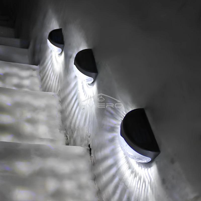 Светодиодные солнечные фонари для забора, уличные, водонепроницаемые IP65, настенные фонари, гофрированные фонари для забора, террасы, сада, дорожки, декоративные фонари