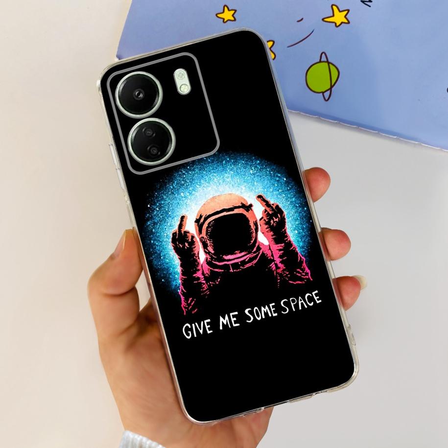 For Xiaomi POCO C65 Case Transparent Silicone Soft TPU Phone Cover For Xiaomi Mi Poco C65 Protective Bumper PocoC65 Flower Funda