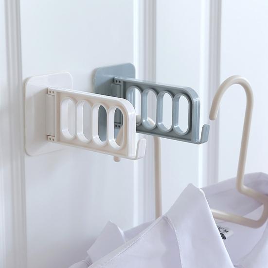 Home Wall Mount Self-adhesive Foldable Clothes Hanger Organizer Rack Hook Holder