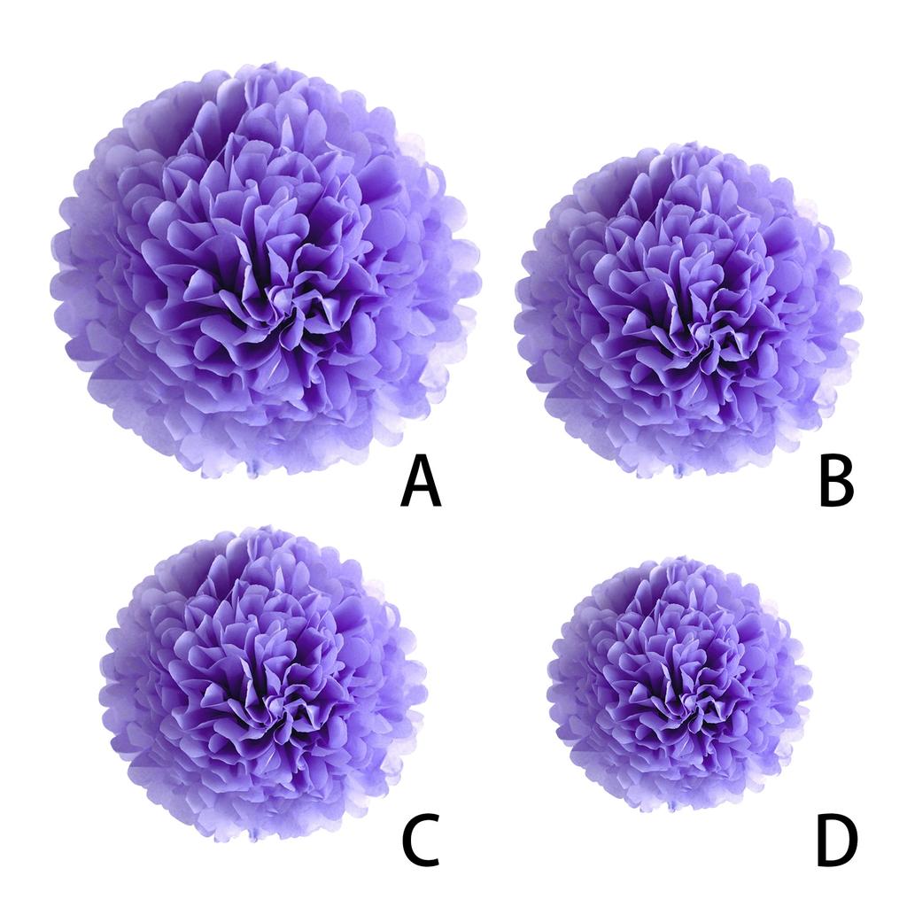 1 шт. Набор 7,8-дюймовых фиолетовых бумажных подвесных цветов, помпонов, бумажные шарики для вечеринки по случаю дня рождения, цветочные шарики из бумаги
