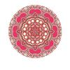 Pink Theme Round Carpet Boho Ethnic Style Living Room Decor Rug Flower Geometric Design Interior Artistic Decorative Floor Mat