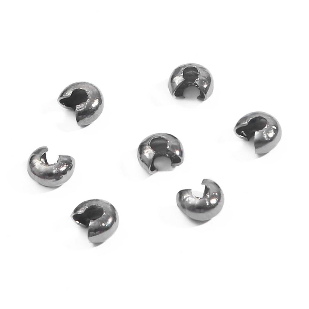 100 шт., железные обжимные чехлы для бусин, круглые обжимные крышки, зажимы, наконечники, крышка с узлом, металлическая крышка для самостоятельного поиска ювелирных изделий