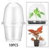 10 Pcs Gardener Pots with Humidity Dome Starter Trays Reusable Washable Plant Containers for