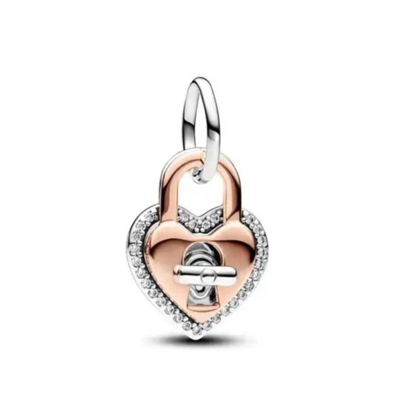 Серия Rose Gold Firefly, Подвеска-ключ, Бусина-компонент, Компонент-бусина, Идеально подходит для оригинального браслета European Authentic, Высококачественные ювелирные изделия