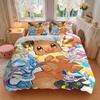 3pcs Eevee, Pokémon Duvet Cover Set,  Includes 1 Duvet Cover and 1/2 Pillowcases (No Insert) yy251104223