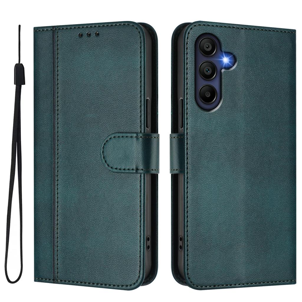 For Samsung Galaxy A16 5G/Galaxy A16 4G Cases Wallet Stand Retro Texture Leather Phone Cover with Lanyard