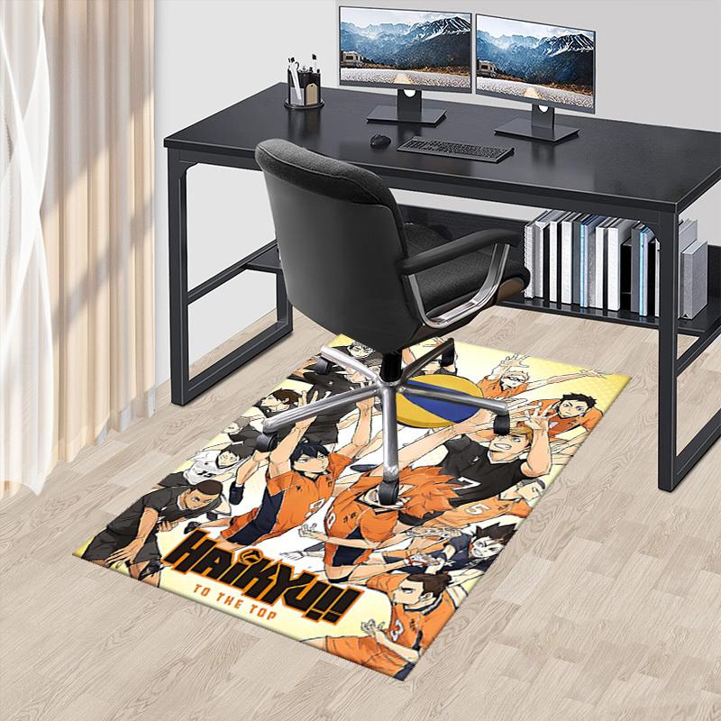 1pc Haikyuu!! To the Top - Anime Volleyball Team Chair Mat, Seasonal Gift for Office and Home Decor, Anti-Slip Carpet with Kageyama Tobio Design.O100