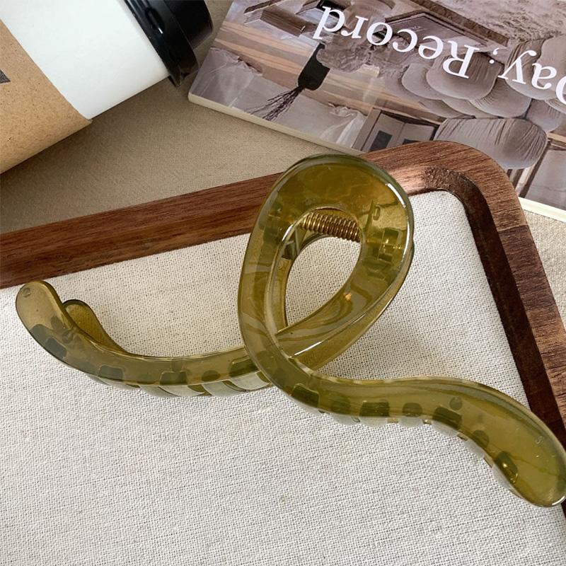 1 шт. Крабовая клешня, элегантная шпилька, роскошные аксессуары для девочек, модные акриловые заколки для волос, волнистые