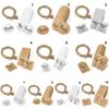 100pcs Cards Wedding Party Luggage Handmade Thank you Hanging Label Jute Twine Kraft Gift Tags