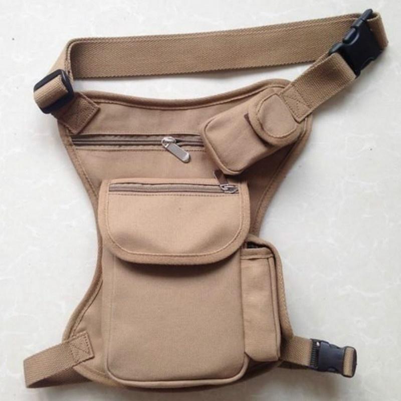 Multifunction Outdoor Cotton Sport Leg Bag Canvas Waist Bag Mone