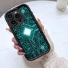 Чехол для телефона с рисунком печатной платы Для IPhone 17 16 15 13 11 12 14 Pro Max Plus Силиконовая Защитная Крышка