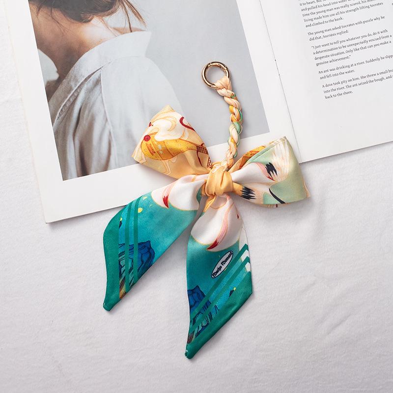 Detachable Bowknot Scarf Ribbon Bag Strap Charm