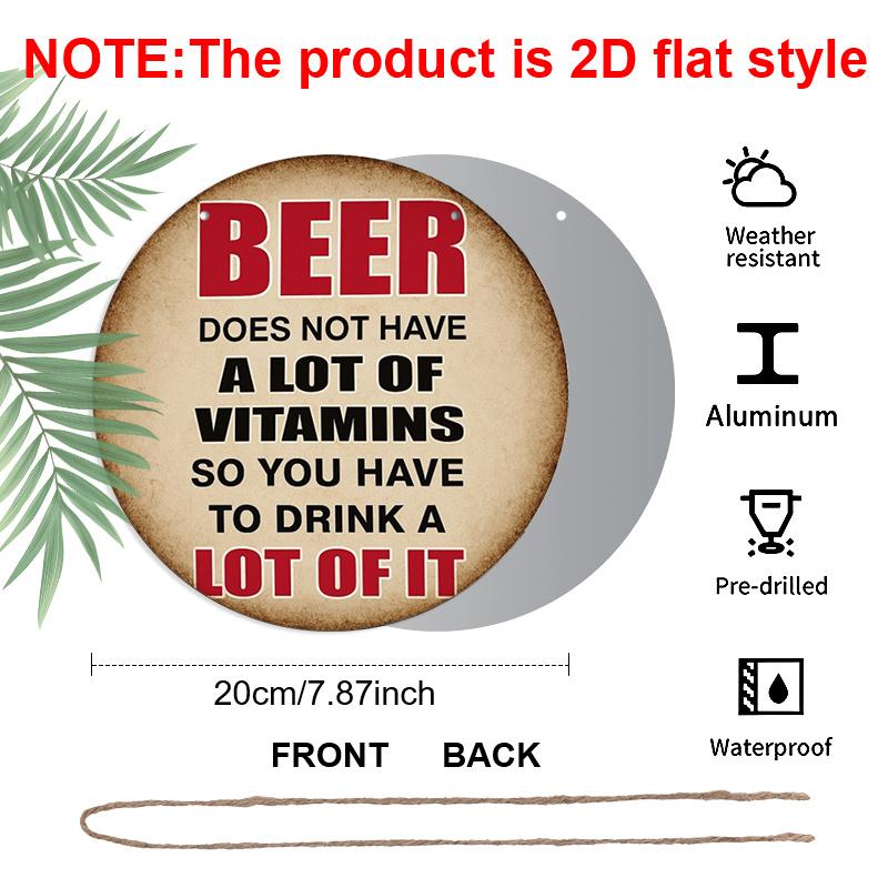 2D Flat 1pc, 8x8 in, You Need A Lot of Beer Themed Aluminum Metal Sign, Suitable for Bedrooms, Kitchens, Dining Rooms and Bars- Ideal for Home